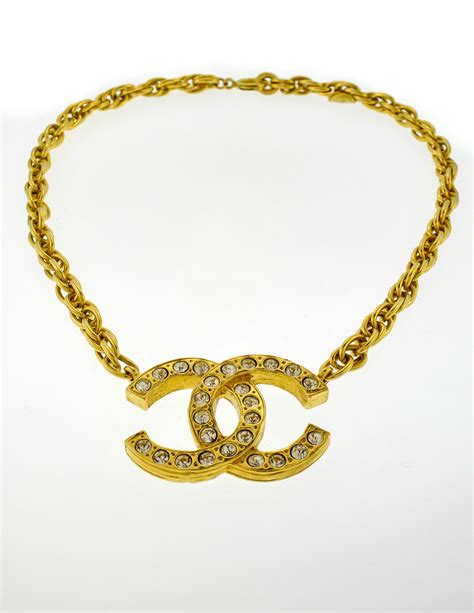 vintage chanel cc necklaces|pre owned Chanel brooch.